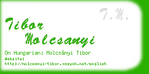 tibor molcsanyi business card