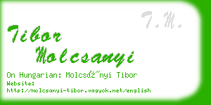 tibor molcsanyi business card